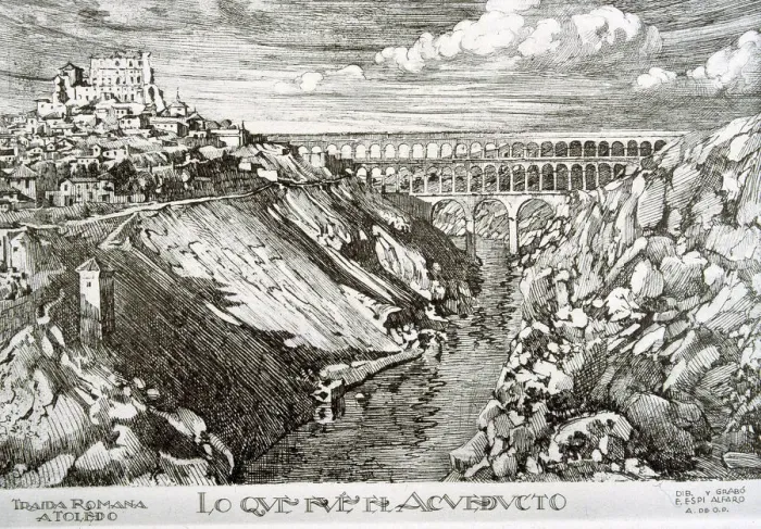 Framed Print : What the aqueduct was, Roman water supply, engraving Framed Print : What the aqueduct was, Roman water supply, engraving