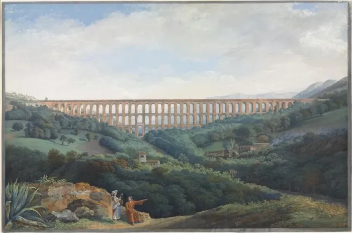 Framed Print : The Aqueducts at Caserta, 1789. Creator: Carl Ludwig Hackert (German, 1751-1798) Framed Print : The Aqueducts at Caserta, 1789. Creator: Carl Ludwig Hackert (German, 1751-1798)