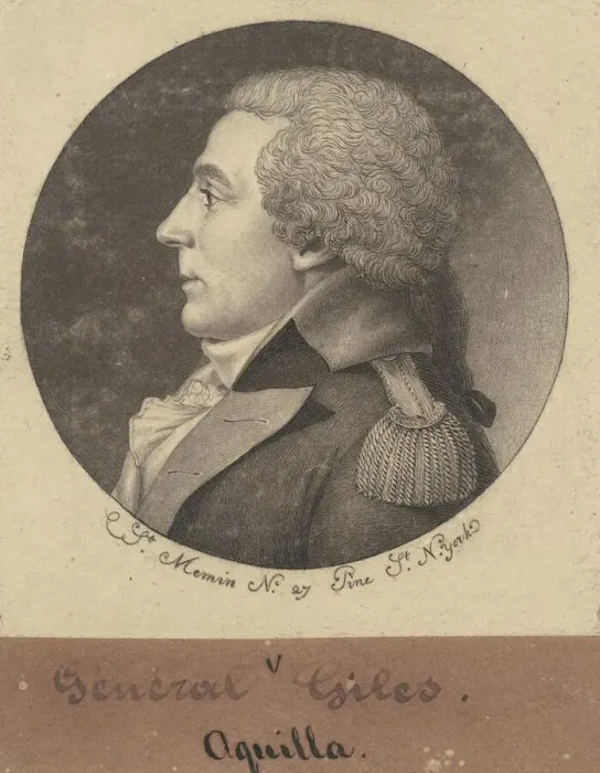 Framed Print : Aquila Giles, 1797. Creator: Charles Balthazar Julien Fevret de Saint-Memin Framed Print : Aquila Giles, 1797. Creator: Charles Balthazar Julien Fevret de Saint-Memin