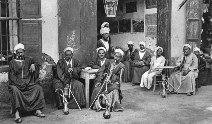Framed Print : Arab cafe at Esna, south of Luxor, Egypt, c1922. Artist: Donald McLeish Framed Print : Arab cafe at Esna, south of Luxor, Egypt, c1922. Artist: Donald McLeish