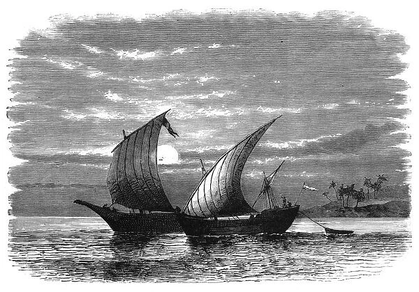 Arab dhows on the Red Sea, c1890
