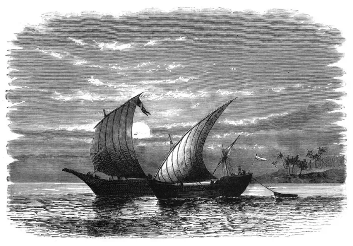 Framed Print : Arab dhows on the Red Sea, c1890 Framed Print : Arab dhows on the Red Sea, c1890