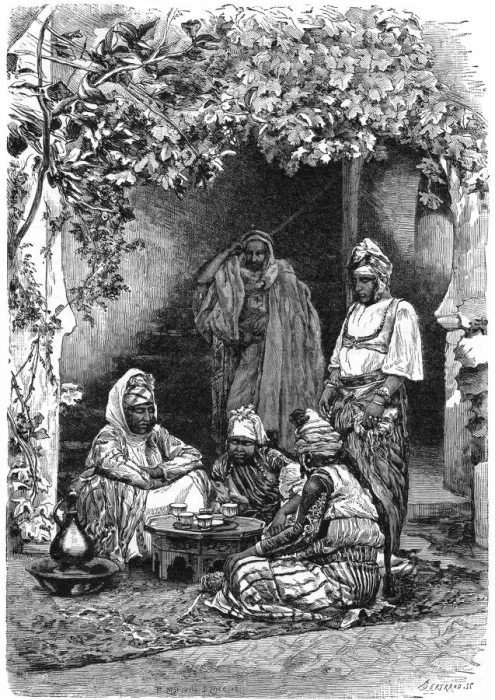 Framed Print : An Arab family of Tlemcen, Algeria, c1890. Artist: Bertrand Framed Print : An Arab family of Tlemcen, Algeria, c1890. Artist: Bertrand