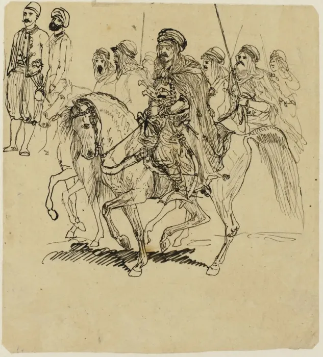 Framed Print : Arab Horsemen, n. d. Creator: Rodolphe Bresdin Framed Print : Arab Horsemen, n. d. Creator: Rodolphe Bresdin