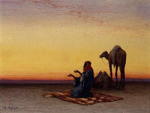 Arab at Prayer, c1860. Creator: Charles Théodore Frère