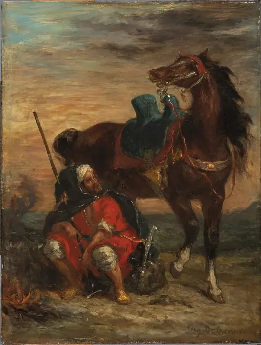 Framed Print : Arab Rider, 1854. Creator: Eugene Delacroix Framed Print : Arab Rider, 1854. Creator: Eugene Delacroix