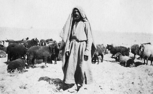 Arab shepherd, Kazimain area, Iraq, 1917-1919
