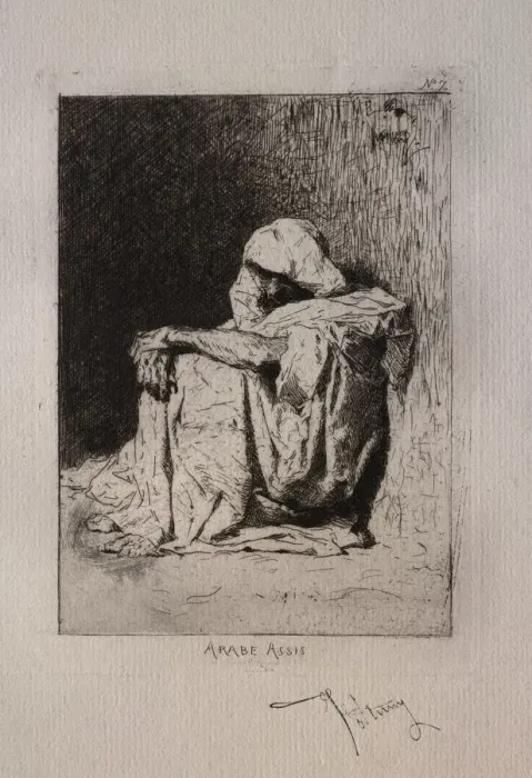 Framed Print : Arabe assis, les mains croisees sur les genous. Creator: Mariano Fortuny y Carbo (Spanish Framed Print : Arabe assis, les mains croisees sur les genous. Creator: Mariano Fortuny y Carbo (Spanish