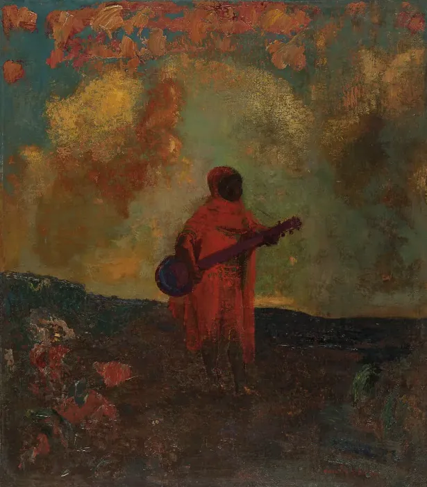 Framed Print : Arabe musicien, 1893. Creator: Odilon Redon Framed Print : Arabe musicien, 1893. Creator: Odilon Redon
