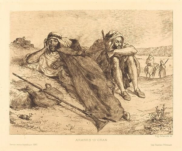 Arabes d Oran, 1833. Creator: Eugene Delacroix