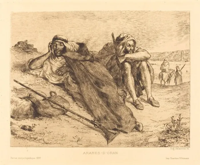 Framed Print : Arabes d Oran, 1833. Creator: Eugene Delacroix Framed Print : Arabes d Oran, 1833. Creator: Eugene Delacroix