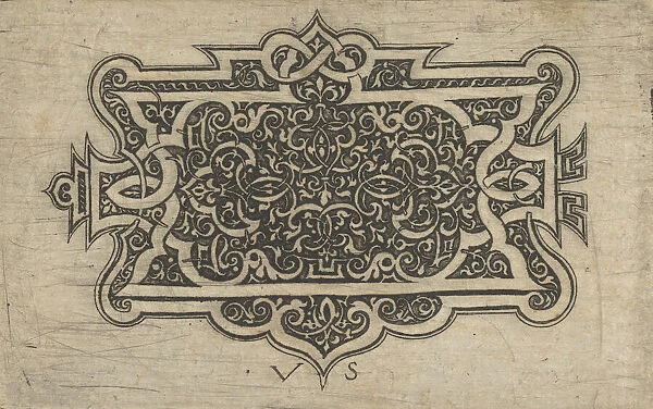 Arabesque Design on Dark Ground, 1534-1562. Creator: Virgil Solis