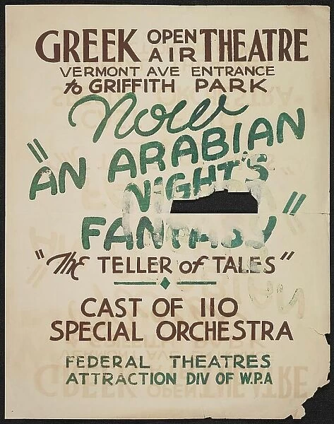 An Arabian Nights Fantasy, Los Angeles, 1936. Creator: Unknown