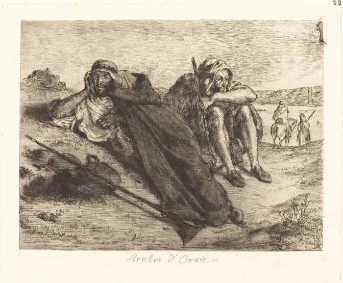 Framed Print : Arabs of Oran (Arabes d Oran), 1833. Creator: Eugene Delacroix Framed Print : Arabs of Oran (Arabes d Oran), 1833. Creator: Eugene Delacroix
