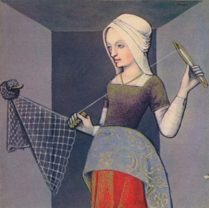 Framed Print : Arachne - Native De Colophon, 1403, (1939). Artist: Master of Berrys Cleres Femmes Framed Print : Arachne - Native De Colophon, 1403, (1939). Artist: Master of Berrys Cleres Femmes