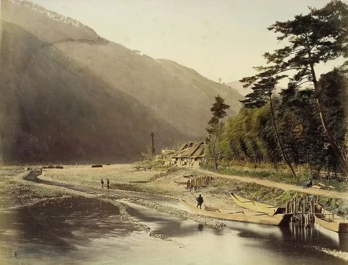 Framed Print : Arashiyama 3 Tea House, 1865. Creator: Unknown Framed Print : Arashiyama 3 Tea House, 1865. Creator: Unknown