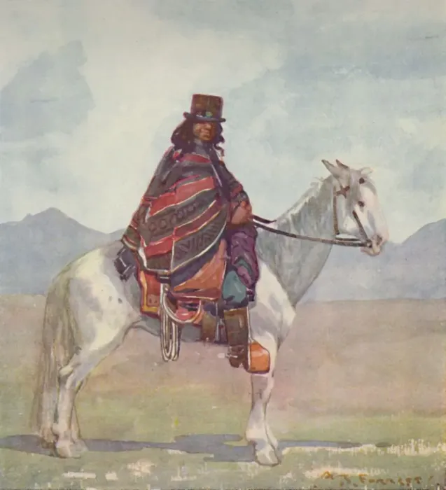 Framed Print : An Araucanian Indian, 1916. Artist: As Forrest Framed Print : An Araucanian Indian, 1916. Artist: As Forrest