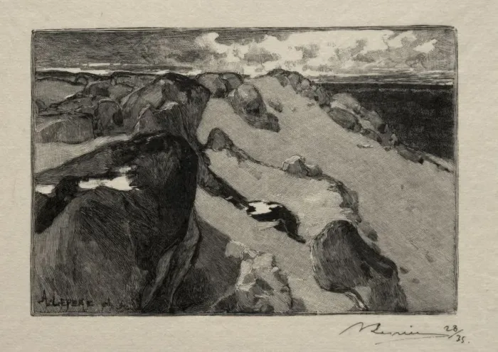 Framed Print : Arbonne, le Gros-Sablon. Creator: Auguste Louis Lepere (French, 1849-1918) Framed Print : Arbonne, le Gros-Sablon. Creator: Auguste Louis Lepere (French, 1849-1918)