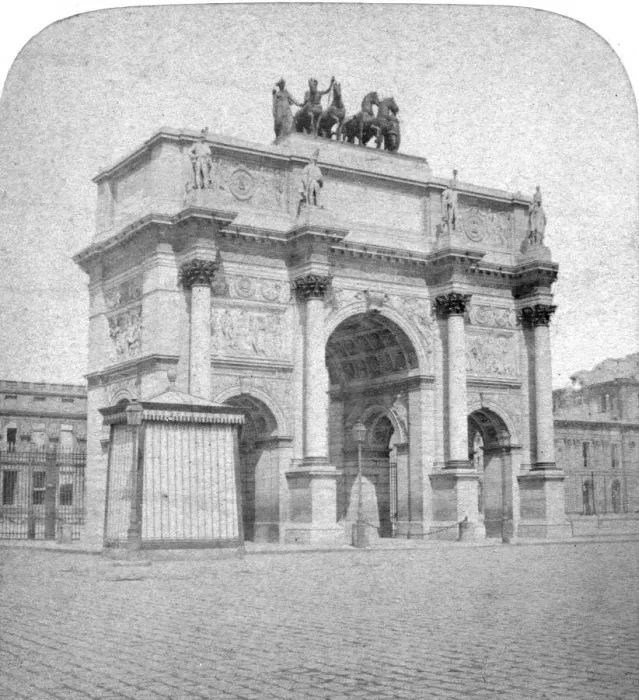 Framed Print : Arc de Triomphe du Carrousel, Paris, late 19th century. Artist: Albert Hautecoeur Framed Print : Arc de Triomphe du Carrousel, Paris, late 19th century. Artist: Albert Hautecoeur