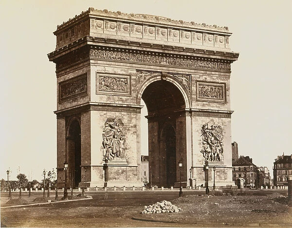 Arc de triomphe de l etoile, 1860s. Creator: Edouard Baldus