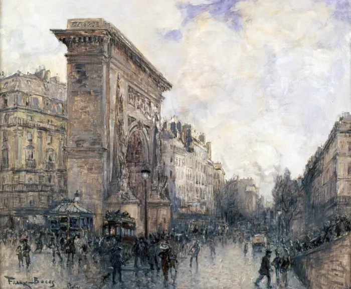 Framed Print : Arc de Triomphe de la Porte St-Denis, Paris, c1875-1926. Artist: Frank Myers Boggs Framed Print : Arc de Triomphe de la Porte St-Denis, Paris, c1875-1926. Artist: Frank Myers Boggs