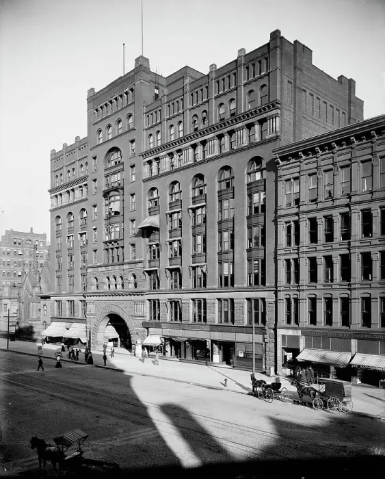 Framed Print : The Arcade Building, Cleveland, ca 1900. Creator: Unknown Framed Print : The Arcade Building, Cleveland, ca 1900. Creator: Unknown