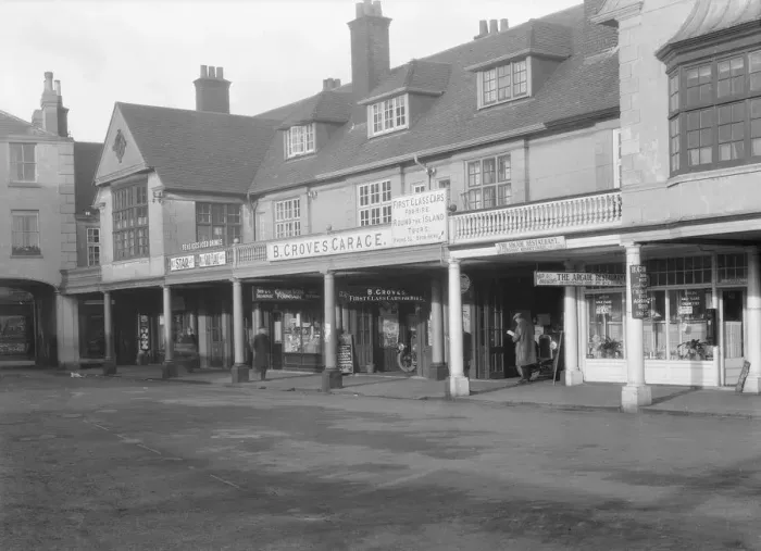 Framed Print : The Arcade, Cowes, 1931. Creator: Kirk & Sons of Cowes Framed Print : The Arcade, Cowes, 1931. Creator: Kirk & Sons of Cowes