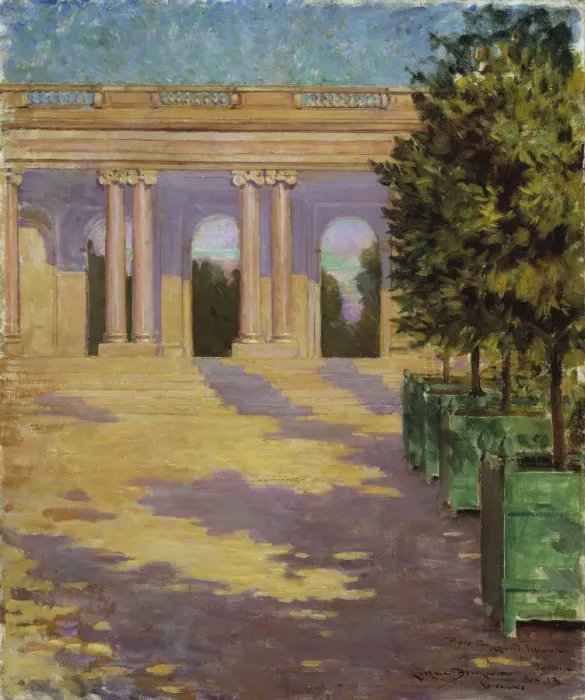 Framed Print : Arcade of the Grand Trianon, Versailles, 1913. Creator: Carroll Beckwith Framed Print : Arcade of the Grand Trianon, Versailles, 1913. Creator: Carroll Beckwith