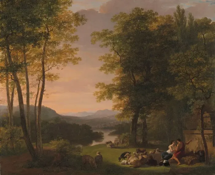 Framed Print : Arcadian Landscape, 1813. Creator: Jan Willem Pieneman Framed Print : Arcadian Landscape, 1813. Creator: Jan Willem Pieneman