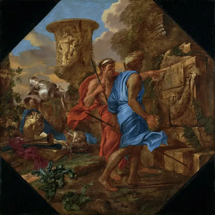 Framed Print : Arcadian Shepherds, about 1655. Creator: Giovanni Benedetto Castiglione Framed Print : Arcadian Shepherds, about 1655. Creator: Giovanni Benedetto Castiglione