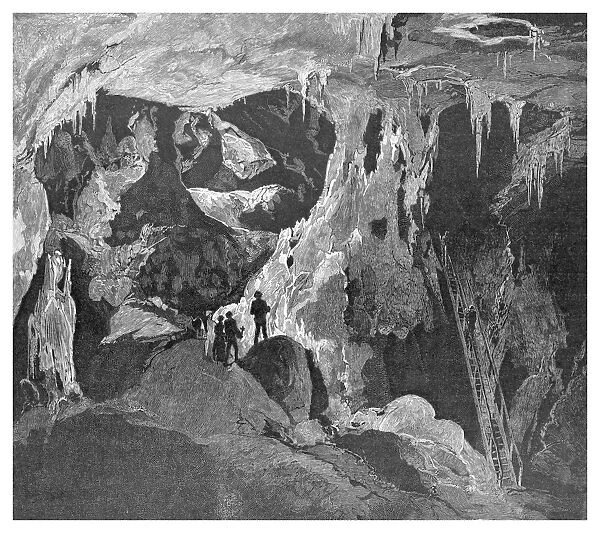 The Arch Cave looking north, Jenolan Caves, New South Wales, Australia, 1886