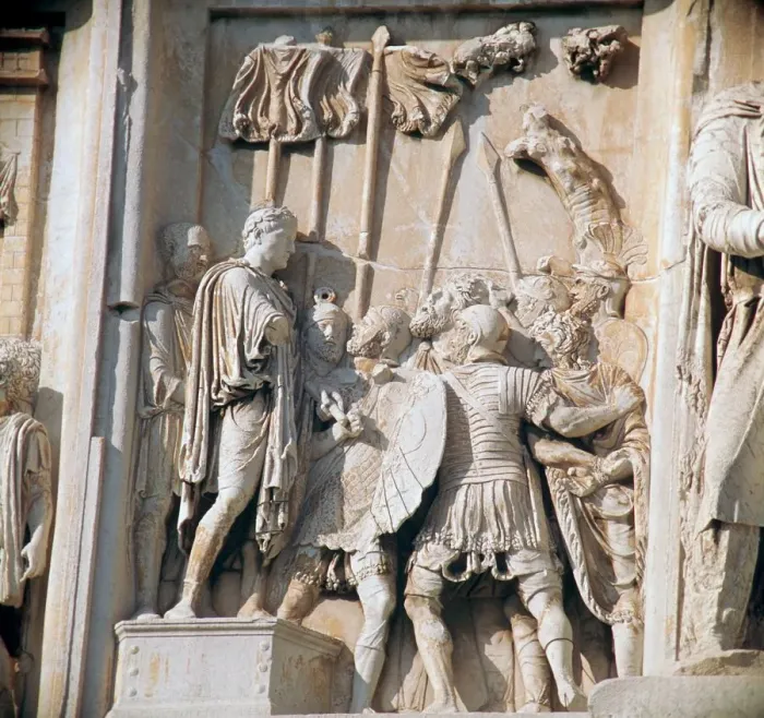 Framed Print : Detail from the arch of Constantine, 3rd century Framed Print : Detail from the arch of Constantine, 3rd century