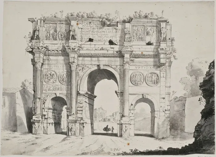 Framed Print : Arch of Constantine in Rome. Creator: Anon Framed Print : Arch of Constantine in Rome. Creator: Anon