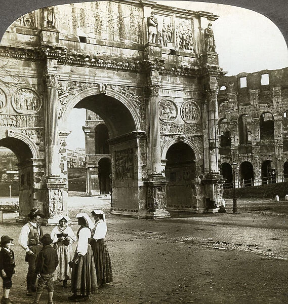 Arch of Constantine, Rome, Italy. Artist: Underwood & Underwood