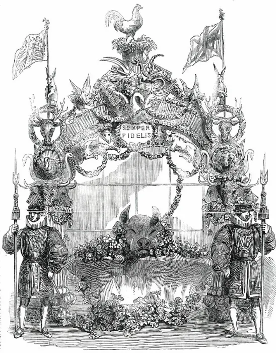 Framed Print : Arch in the Dinner Pavilion... 1850. Creator: Unknown Framed Print : Arch in the Dinner Pavilion... 1850. Creator: Unknown