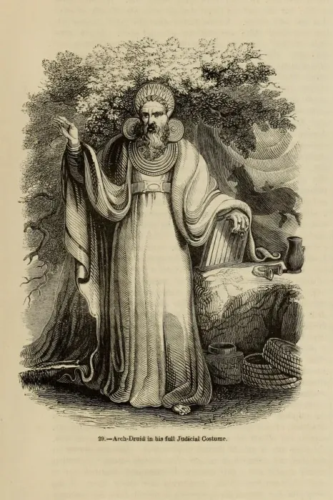 Framed Print : Arch-Druid in his full Judicial Costume (From the book Old England: A Pictorial Museum), 1845. Artist: Anonymous Framed Print : Arch-Druid in his full Judicial Costume (From the book Old England: A Pictorial Museum), 1845. Artist: Anonymous