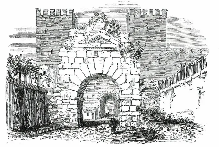 Framed Print : Arch of Drusus - Rome, 1850. Creator: Unknown Framed Print : Arch of Drusus - Rome, 1850. Creator: Unknown