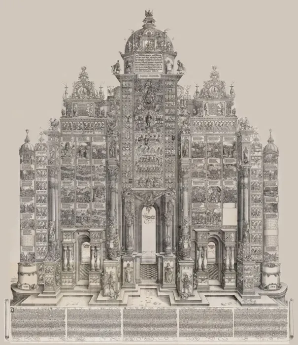 Framed Print : Arch of Honor, 1515, printed 1517 / 18. 1515, printed 1517 / 18. Creator: Hieronymus Andreae Framed Print : Arch of Honor, 1515, printed 1517 / 18. 1515, printed 1517 / 18. Creator: Hieronymus Andreae