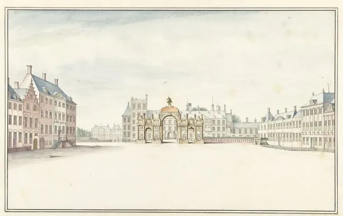 Framed Print : Arch of Honour for King William III at The Hague, 1691, (1691). Creator: Jan van Call Framed Print : Arch of Honour for King William III at The Hague, 1691, (1691). Creator: Jan van Call