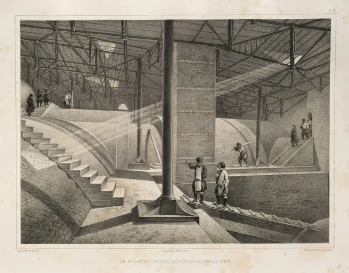 Framed Print : Part of the Arch and a metal roof (From: The Construction of the Saint Isaacs Cathedral), 1845. Artist: Montferrand, Auguste, de (1786-1858) Framed Print : Part of the Arch and a metal roof (From: The Construction of the Saint Isaacs Cathedral), 1845. Artist: Montferrand, Auguste, de (1786-1858)