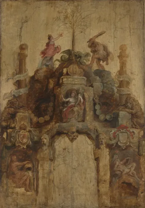 Framed Print : The Arch of the Mint (front), 1635. Creator: Peter Paul Rubens Framed Print : The Arch of the Mint (front), 1635. Creator: Peter Paul Rubens