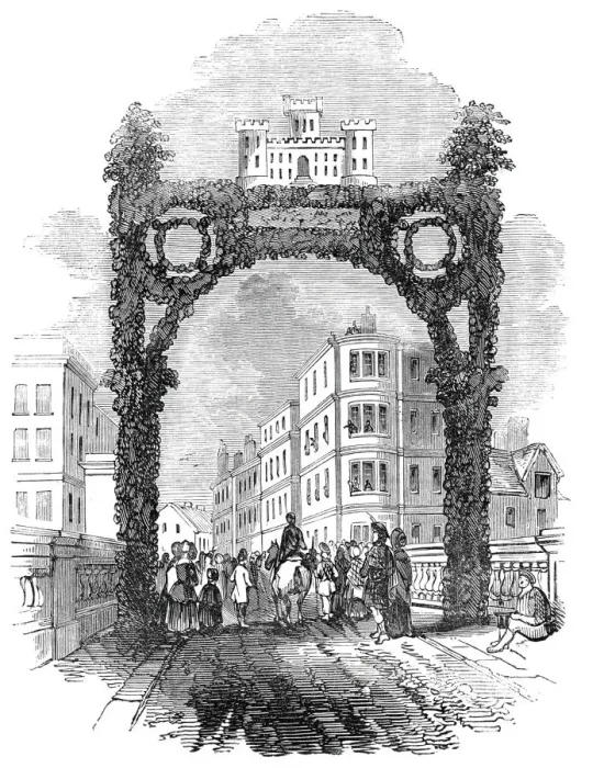 Framed Print : Arch on the New Brig of Ayr, 1844. Creator: Unknown Framed Print : Arch on the New Brig of Ayr, 1844. Creator: Unknown