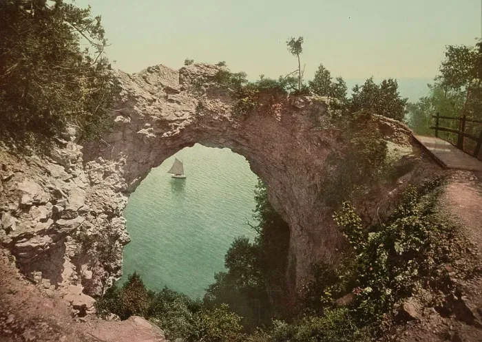 Framed Print : Arch Rock, Mackinac Island, Michigan, c1899. Creator: Unknown