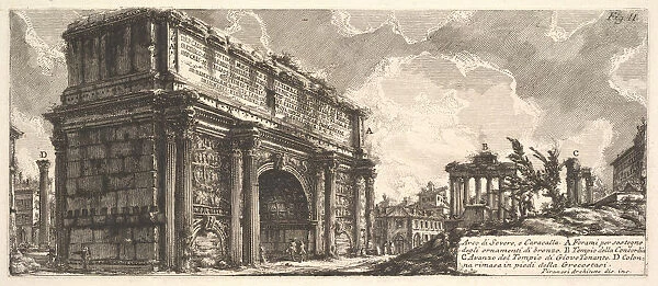 The Arch of Septimius Severus (Arco di Severo, e Caracalla), ca. 1756