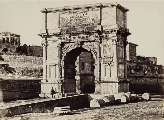 Framed Print : Arch of Titus, between 1852 and 1864. Creator: Tommaso Cuccioni Framed Print : Arch of Titus, between 1852 and 1864. Creator: Tommaso Cuccioni