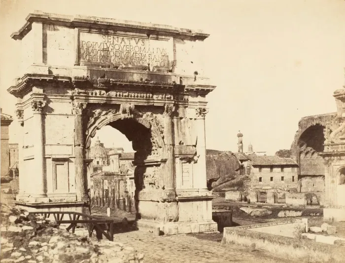 Framed Print : Arch of Titus, 1853-56. Creator: Jane Martha St. John Framed Print : Arch of Titus, 1853-56. Creator: Jane Martha St. John