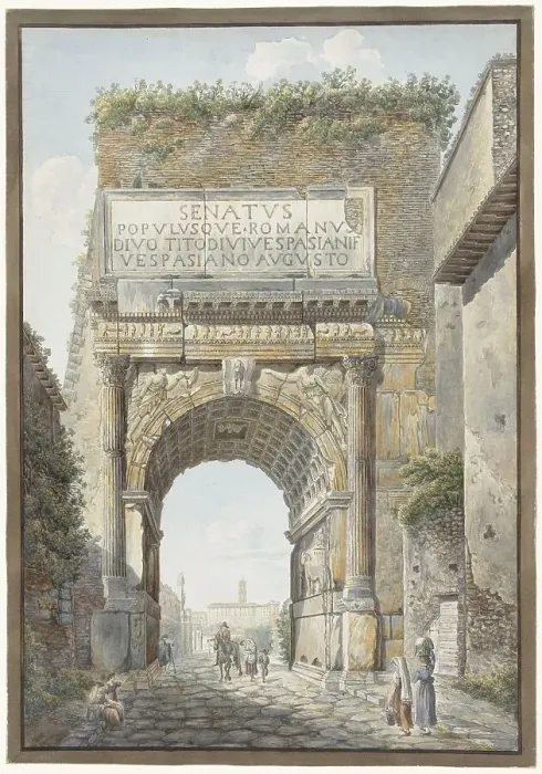 Framed Print : Arch of Titus, Forum Romanum, Rome, 1786-1817. Creator: Daniel Dupré Framed Print : Arch of Titus, Forum Romanum, Rome, 1786-1817. Creator: Daniel Dupré