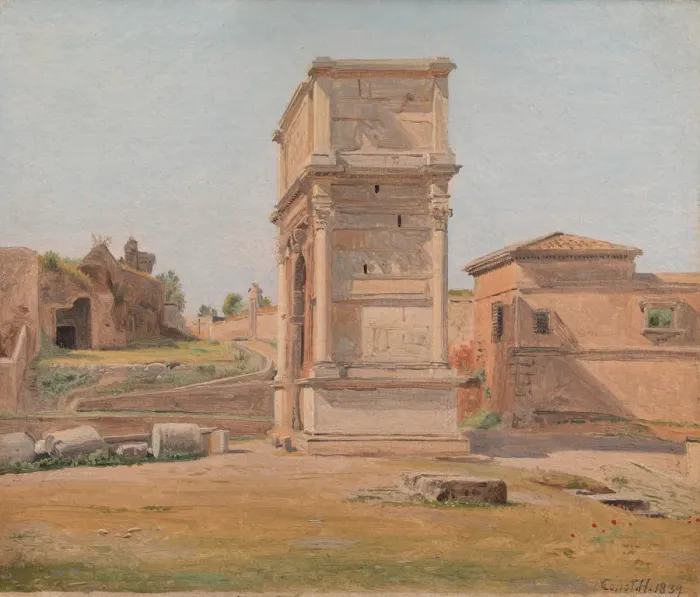 Framed Print : The Arch of Titus in Rome, 1839. Artist: Hansen, Constantin (1804-1880) Framed Print : The Arch of Titus in Rome, 1839. Artist: Hansen, Constantin (1804-1880)