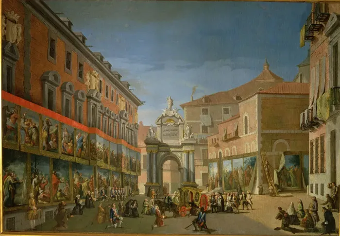 Framed Print : Arch of Triumph of St. Mary in the Mayor street in Madrid Framed Print : Arch of Triumph of St. Mary in the Mayor street in Madrid