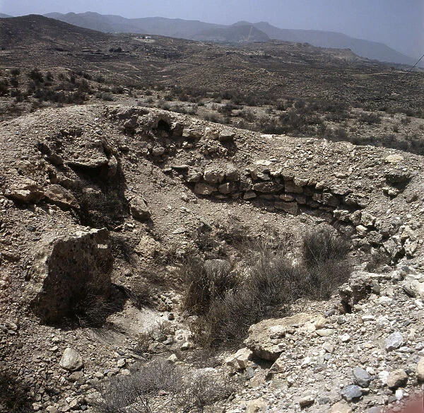 Detail of the archaeological site of Los Millares (Santa Fe de Modujar, Almeria)